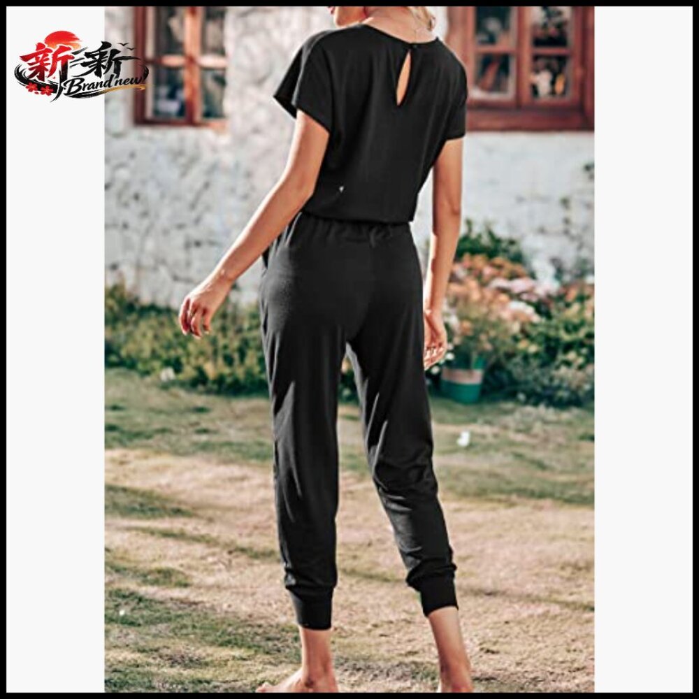 Polyester Viscose Elastane Short Sleeve Jumpsuit … - image 5
